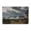 Oil Painting Style Retro Characters Landscapes Metal Tin Sign Wall Poster