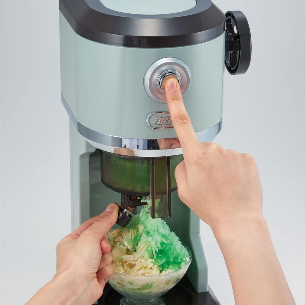 Electric Fluffy Shaved Ice Maker Authentic Shaved Flavored Half Mixed Milk Frozen Ice Cup Included [Toffy] K-IS9 (Pale Aqua) Ice, Ice, Ice, Ice,