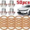 M14 Engine Oil Drain Plug Sealing Gaskets OE# 94109-14000 Car Oil Pan Screw Copper Washer Replaceable Accessories for Honda