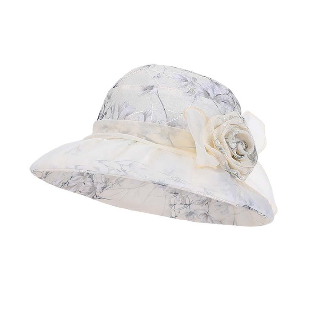 Folding Thin Bow Sunshade Cap Breathable Sunscreen Basin Hat Floral Fisherman Hat Outdoor