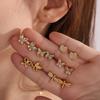 Temperament Versatile Stainless Steel Butterfly Dragonfly Gold Plated Earrings Premium Titanium Steel Earrings Women