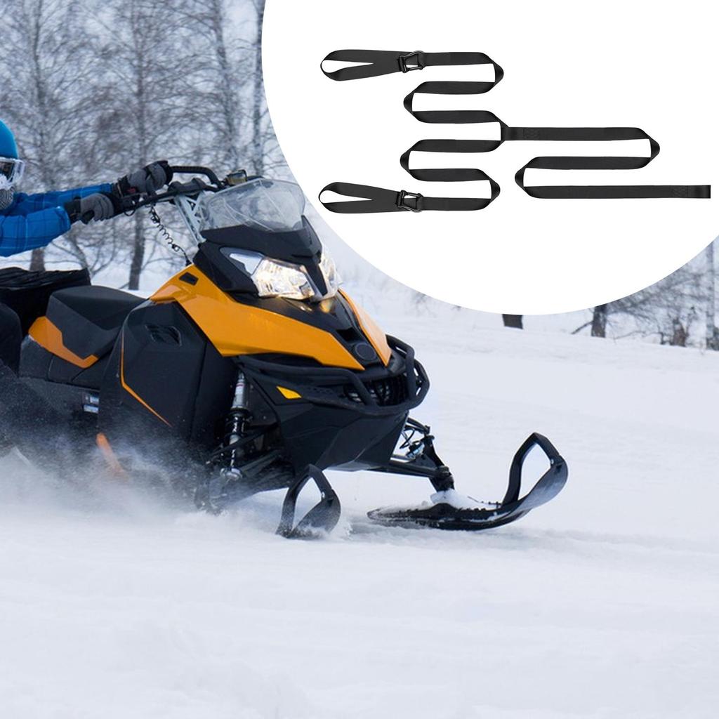 Snowmobile Tow Strap with Hooks Snowmobile Accessories Emergency Off Tow Rope Ski Pull Rope for Snowboarding Trail Riding