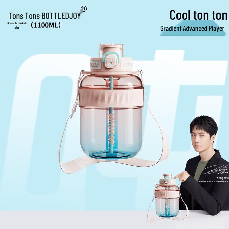 Tritan Dual-Drink Portable Sports Water Bottle