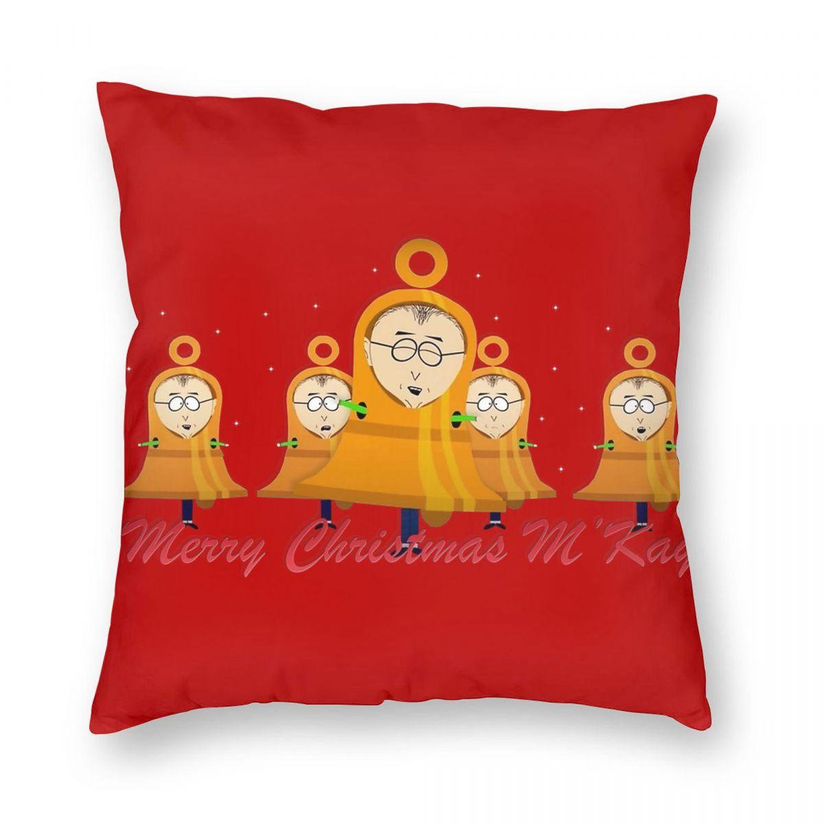 

Cartoon Christmas South-Park Cartman Pillowcase Printed Polyester Cushion Cover Gift Pillow Case Cover Seat Zipper 45*45cm 12x12Inch