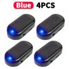 Solar Powered LED Flashing Light Simulated Car LED Warning Light Simulated Dummy Alarm Super Bright Wireless Strobe Signal Alarm