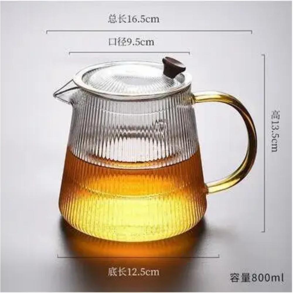 Vertical Glass Flower Teapot Can Be Heated By Electric Pottery Stove and Boiled Teapot Household Transparent Glass Teapot Kettle