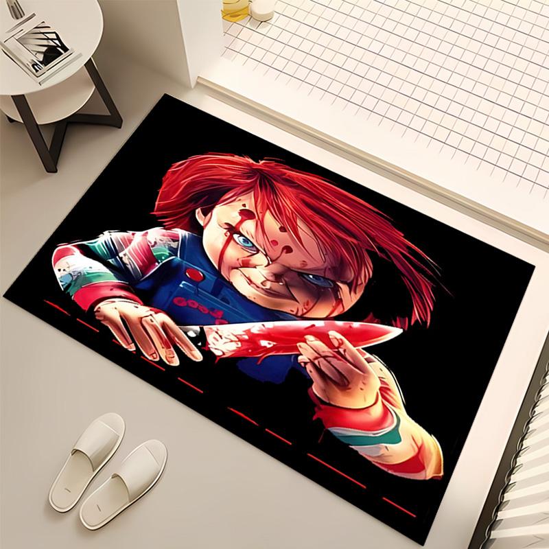 1pc Chucky1 Print Area Rug - Soft, Washable Non-Slip Indoor Mat, Living Room, Home Office Decorative Rug,Office Decorative