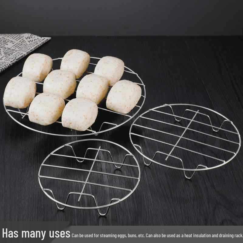 Round 304 Stainless Steel Steamer Rack with Four Legs