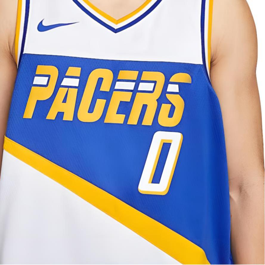 

Nike NBA City Edition Indiana Pacers Tyrese Haliburton 0 Simple Comfortable Casual Stylish Basketball Jersey Men jersey HM5983-100 2XL