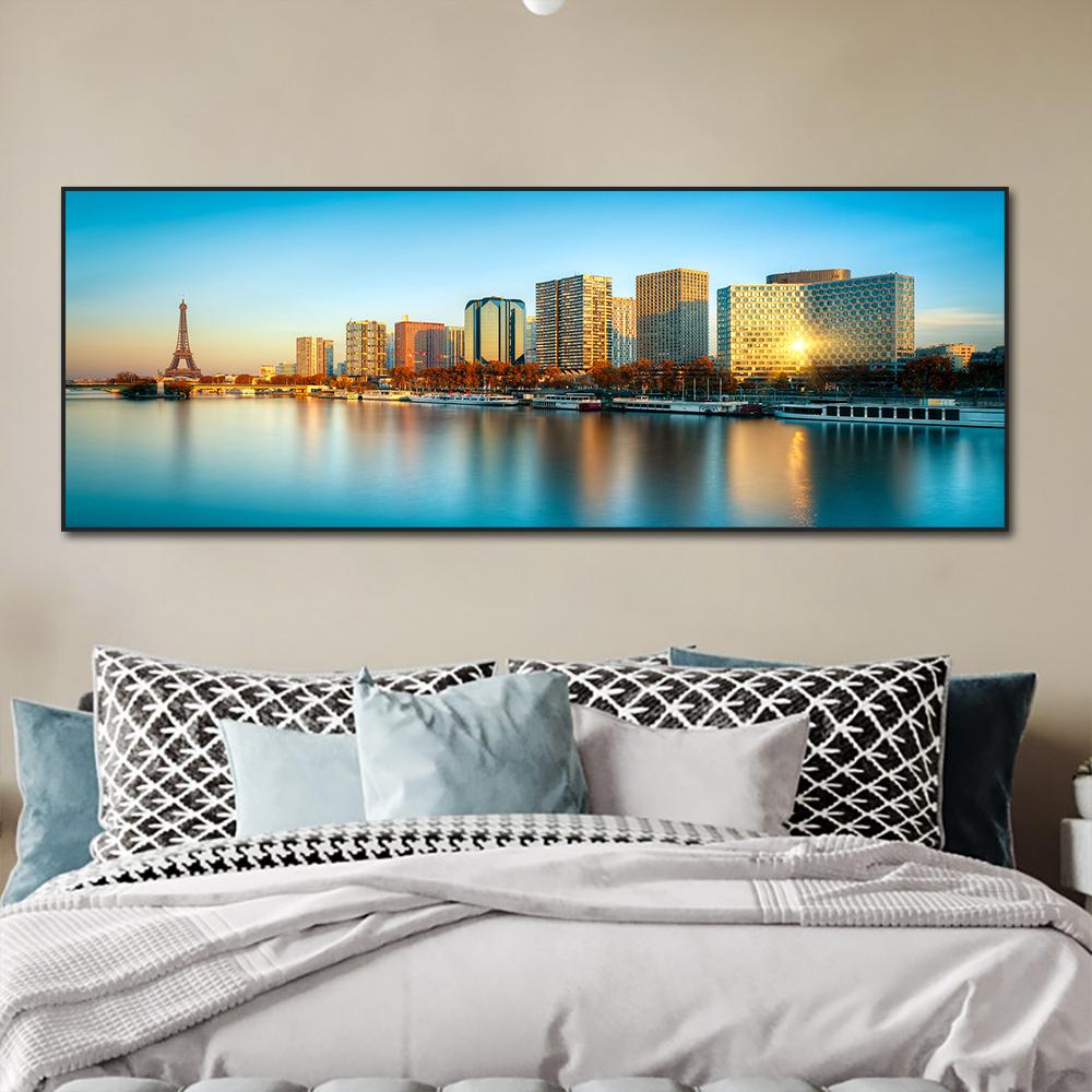 Abstract Night Scene Of Building Canvas Painting Modern Landscape Posters And Prints Wall Art Pictures Home Decor No Frame