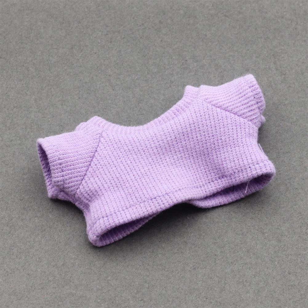 For 17cm Labubu Doll Fashion T-shirt Doll Clothes Color Match Dolls Accessories Cute Decoration Little Clothes