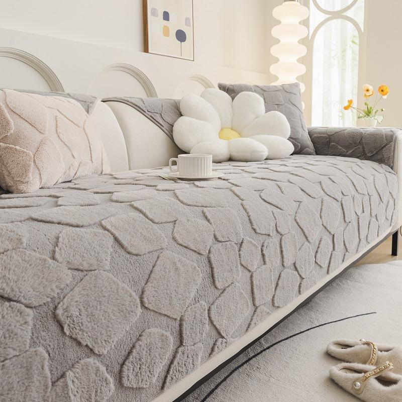 

Square Sofa Cushion New Plush Autumn And Winter Non-Slip Sofa Seat Cushion Backrest Towel Cover Warm 70*70cm