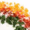 Artificial Maple Leaf Vine with Faux Chicken Claw & Flower Decorations for Water Pipe Wrapping