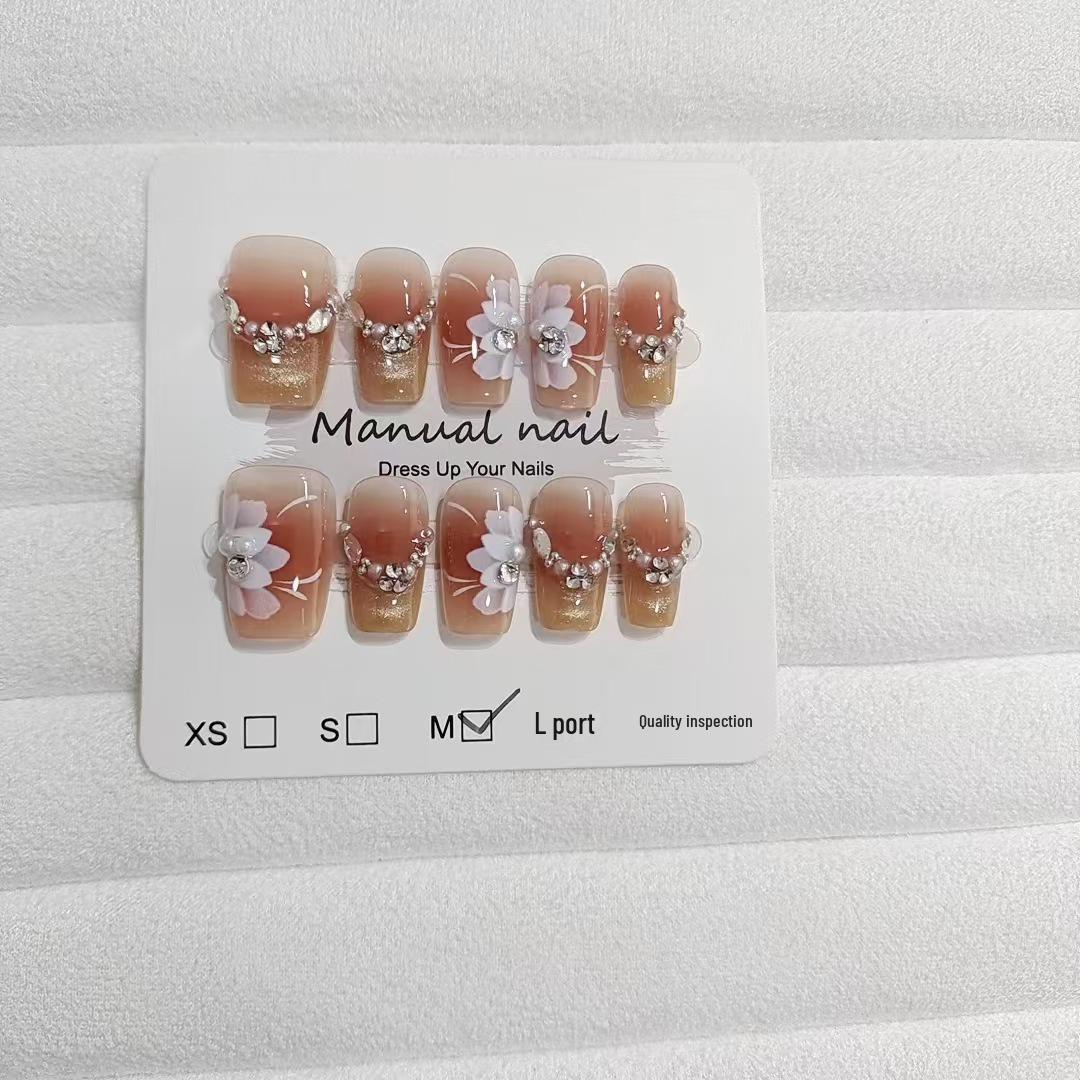 

Короткие накладные ногти «Падающие звезды», кошачий глаз, бриллиант, набор из 10 штук Small