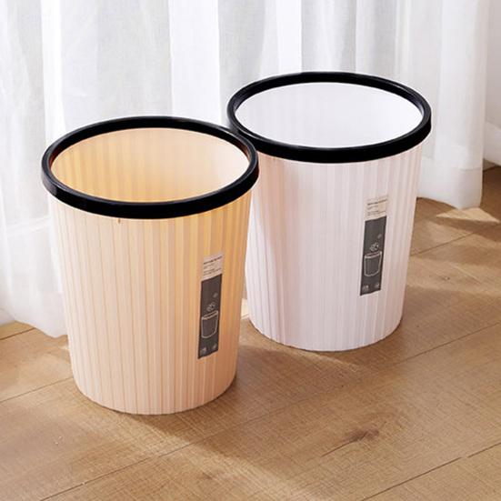 2PCS Garbage Can with Pressure Ring Design Waste Bin Large Capacity Portable Strong Load Capacity Trash Bin for Home Bedroom Bathroom Kitchen