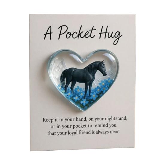 

1/2/3Pcs Pocket Hug Horse Pattern Acrylic Christmas Pendant Heart Shape Hanging Ornament Home Party Festival 1pc