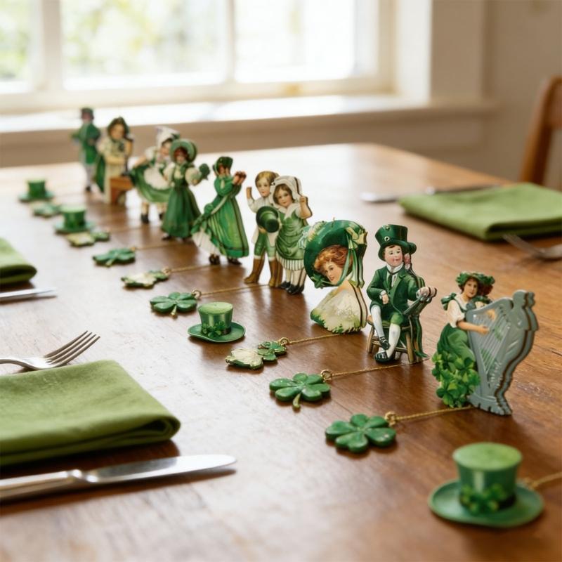 24Pcs Wooden Patrick's Day Perfect Ornament Decorative Accessories For Irish Themed Home And Office Decoration