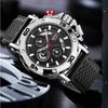 Luxury Fashion Man Watch Waterproof Luminous Chronograph Stainless Steel/Silicone Strap Watches For Men Sports Outdoor Men's Quartz Wristwatch