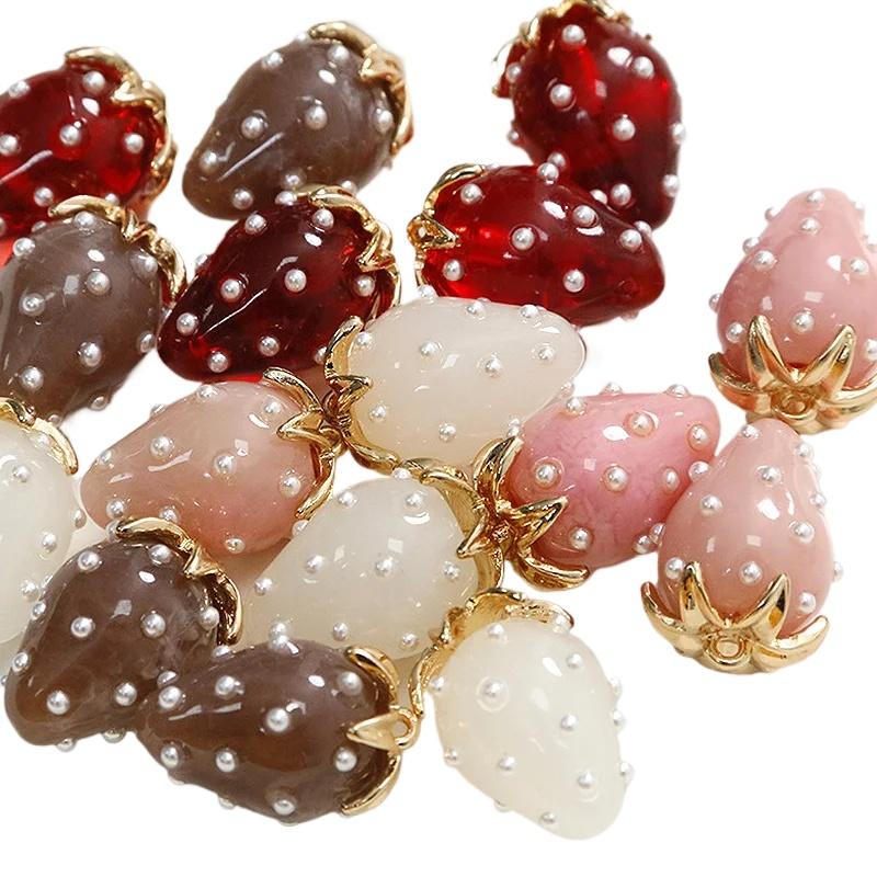 1 pieza Pendiente Bling Hecho a Mano Moda 3D Fresa Resina Colorida DIY Accesorios de Joyería Abalorios Tamaño Grande