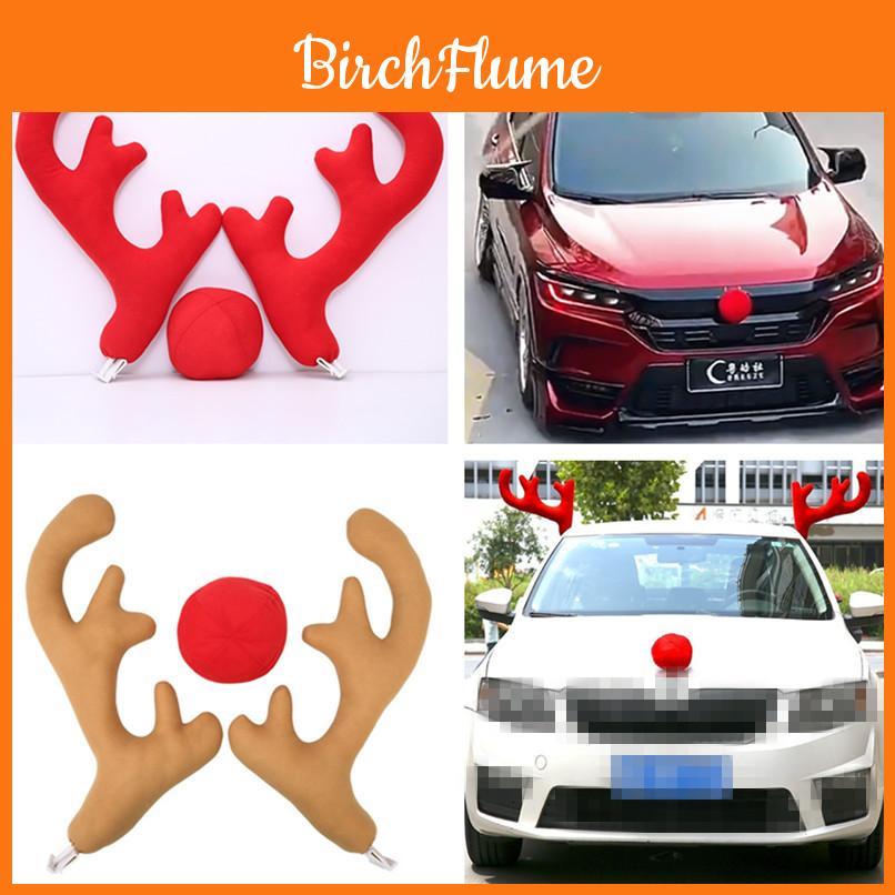 Festive Christmas Car Roof Decoration With Unique Deer Antlers Pvc And Cloth Material