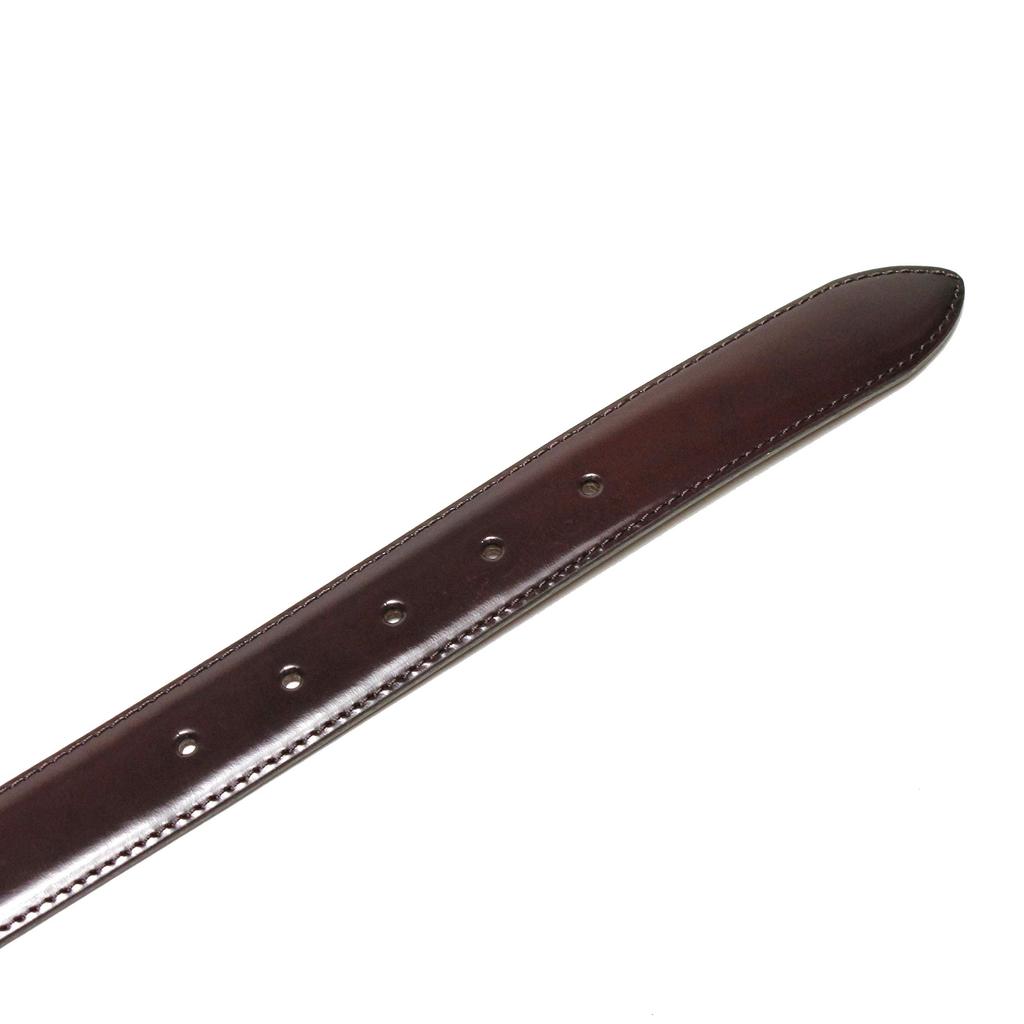[KIETH] Smooth Leather Glass Finish Belt for Men, Dark Brown, Business, Adjustable Size, Over 50 Years of History and Craftsmanship, Made in Japan,