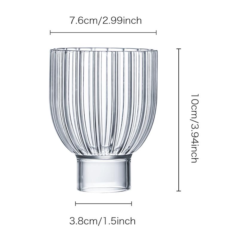 Inmeet High Borosilicate Glass Cup/Whiskey Glass/Old Fashioned Glass/Barware/Cocktail Glass/Drinkware 245ml