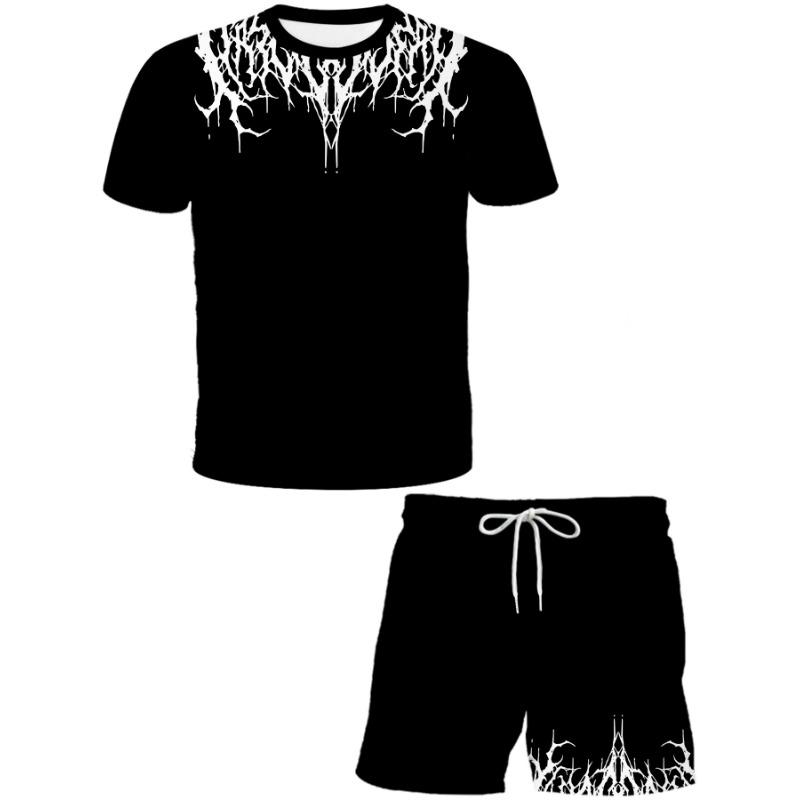 

Летний комплект с 3D-принтом с круглым вырезом, модный, повседневный, простой, с короткими рукавами и шортами, комплекты детской одежды для мальчиков 160