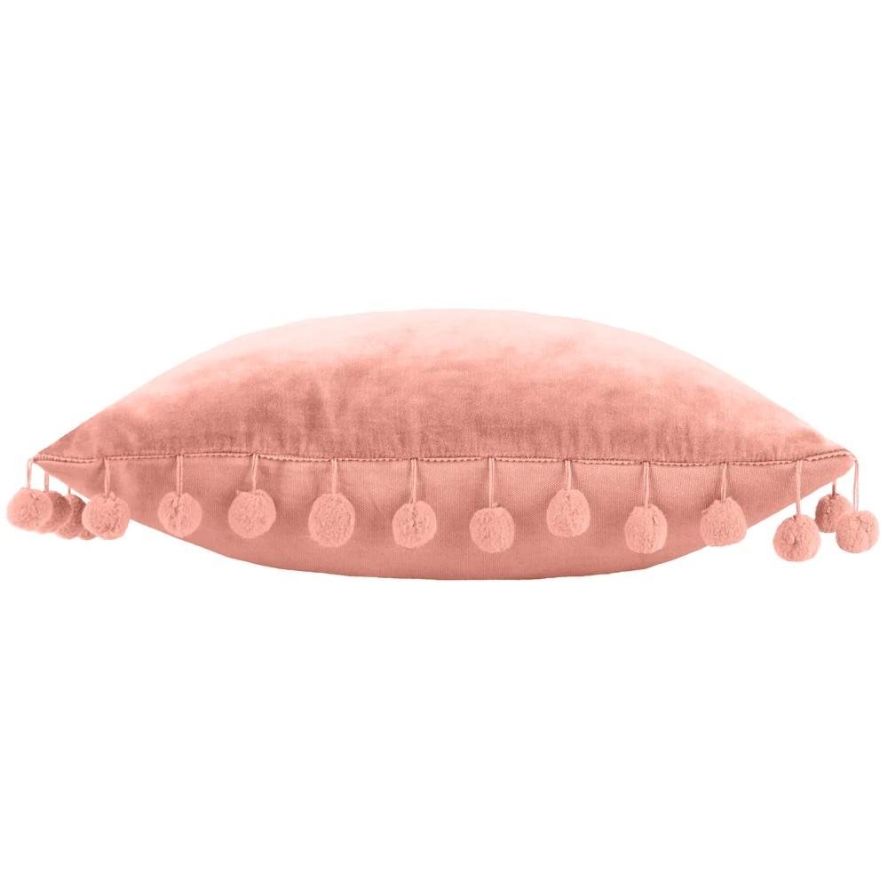 Furn Dora Pom Pom sametový čtvercový povlak na polštářek