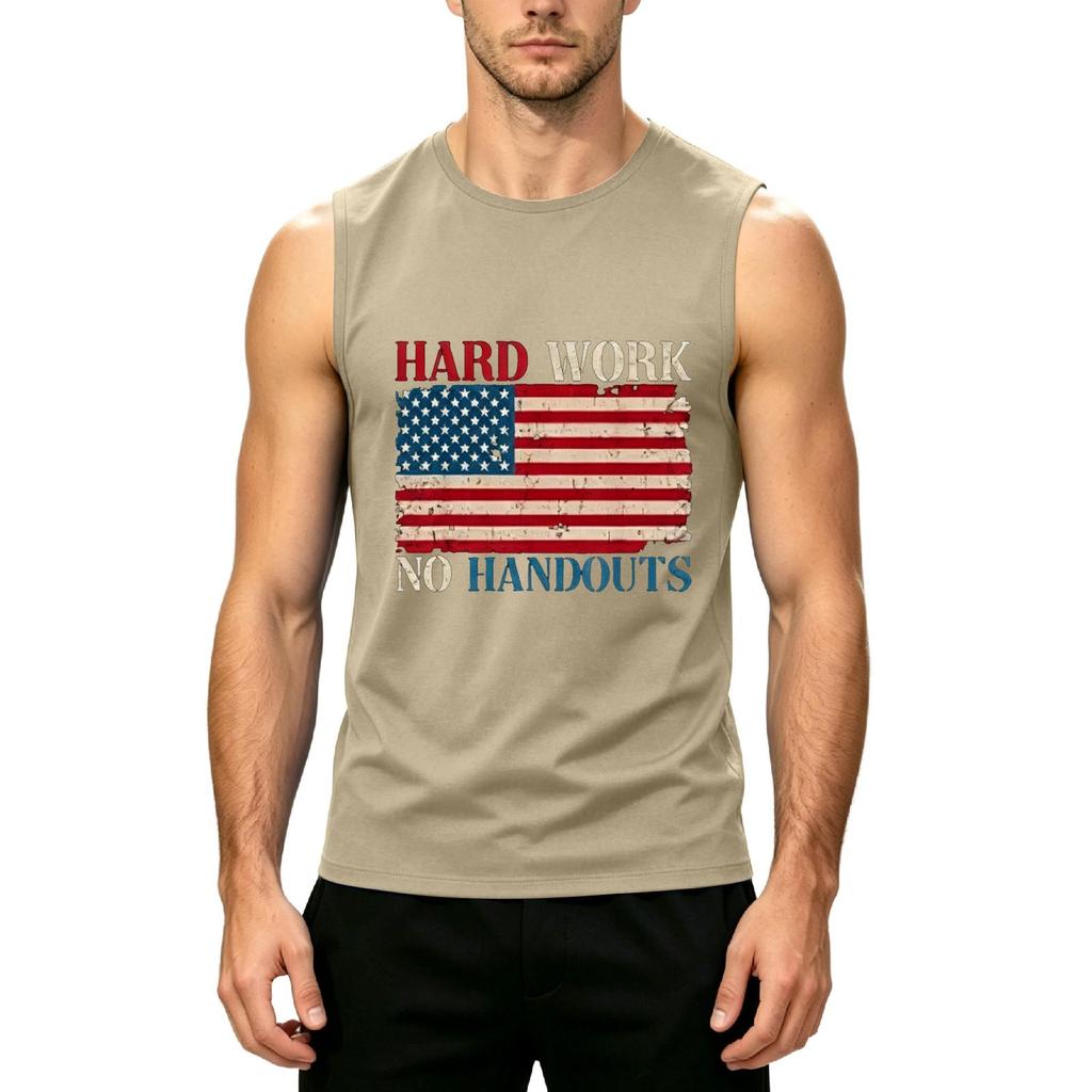 Men's Sleeveless Casual Tank Top Muscle Shirt Labor Day Graphic Print Soft Comfortable Fit