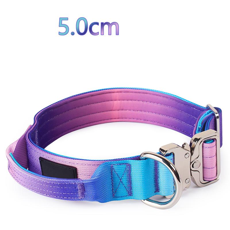 Tactical Dog Harness Dog Collar Leash-No-Pull Pet Harness Vest for Medium& Large Dogs Outdoor Training Anti-Escape Pet Harness