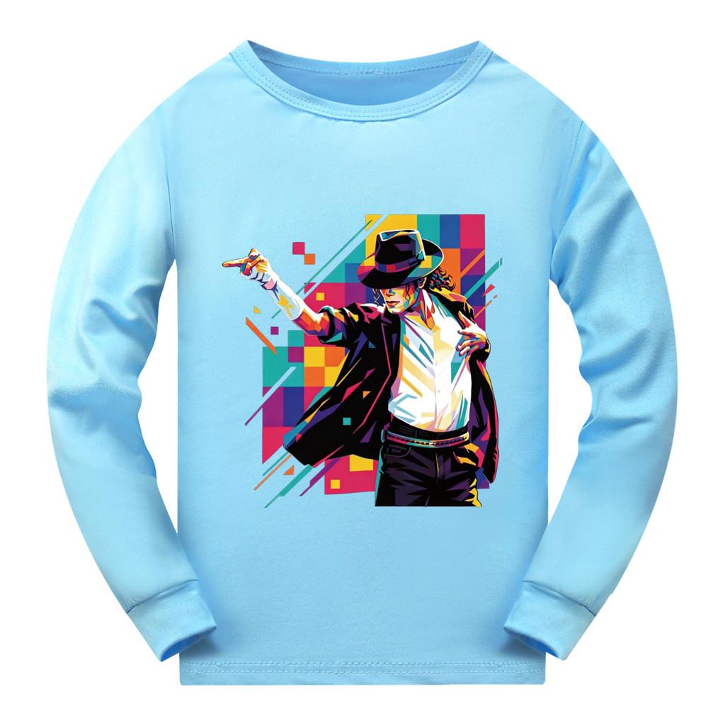 Unique Costume 5712 Kleurrijk Kinder Jongens Meisjes Jackson Print Lange Mouwen T-shirt 160cm