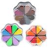 8 Color Finger Ink Pad Set Water-Based Non-Toxic for Kids DIY Hand Stamp Craft on Ordinary Paper Petal Shape Washable Pads