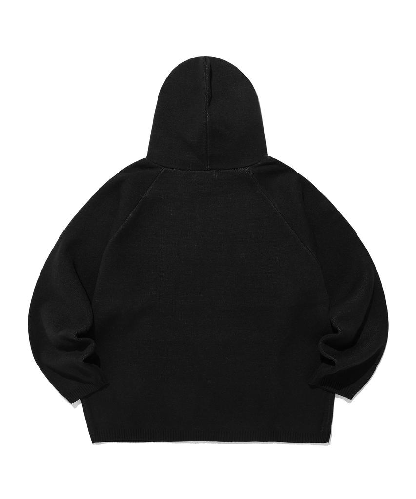 NICEGHOSTCLUB Big Ghost Logo Knit Hoodie_Black(Ng2Dfuk611A)