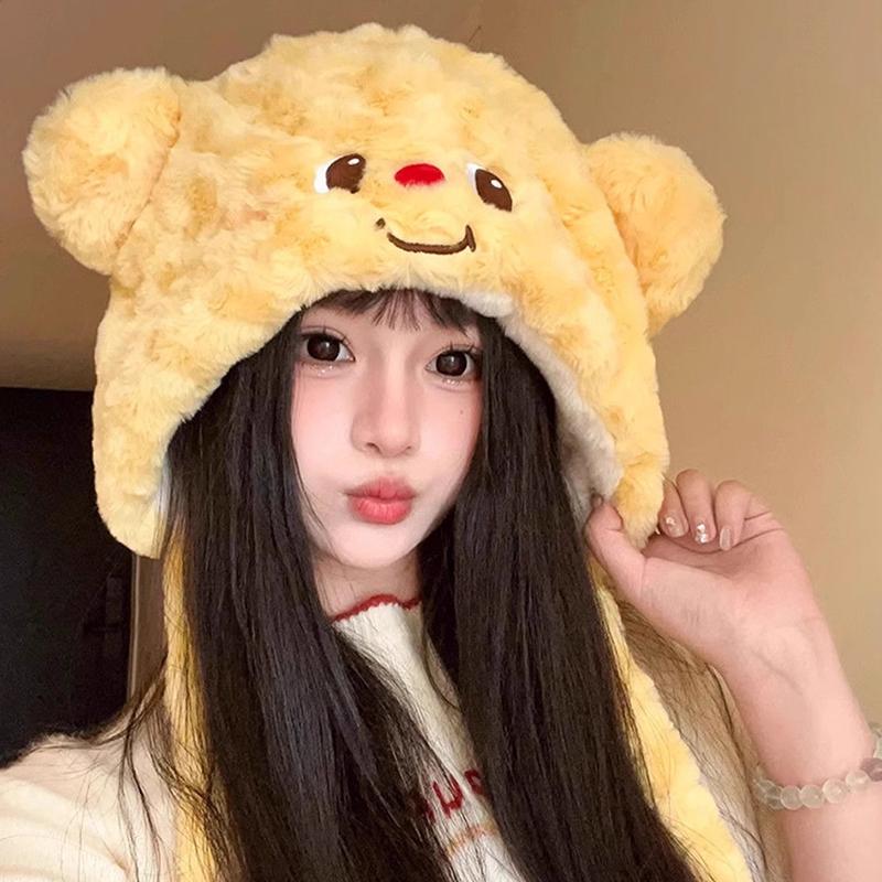 Little Bear Hat Animal Warm Plush Hat Autumn And Winter Thick Women