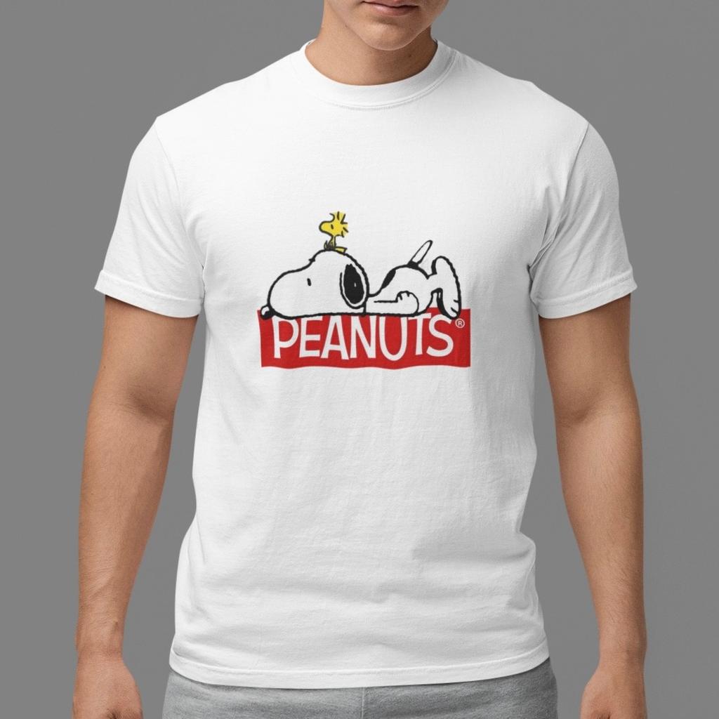 Snoopy Peanuts T-Shirt Classic Logo Graphic Tee Retro Vintage Unisex Top