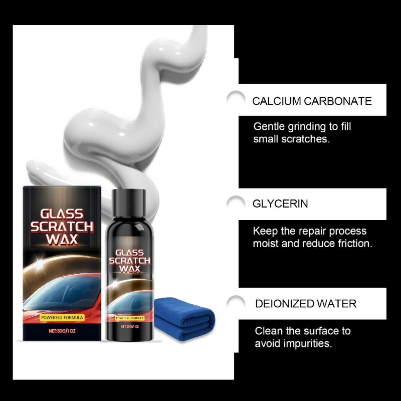 Windshield Scratch Restorer with Deionized Water Reduces Glares Quick Fix Windshield Scratch Remove For Nighttime Clear