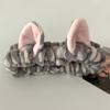 3 Pieces Plush Headband Set for Face Washing with Kitten Ears  Absorbent Wristbands for Face Washing