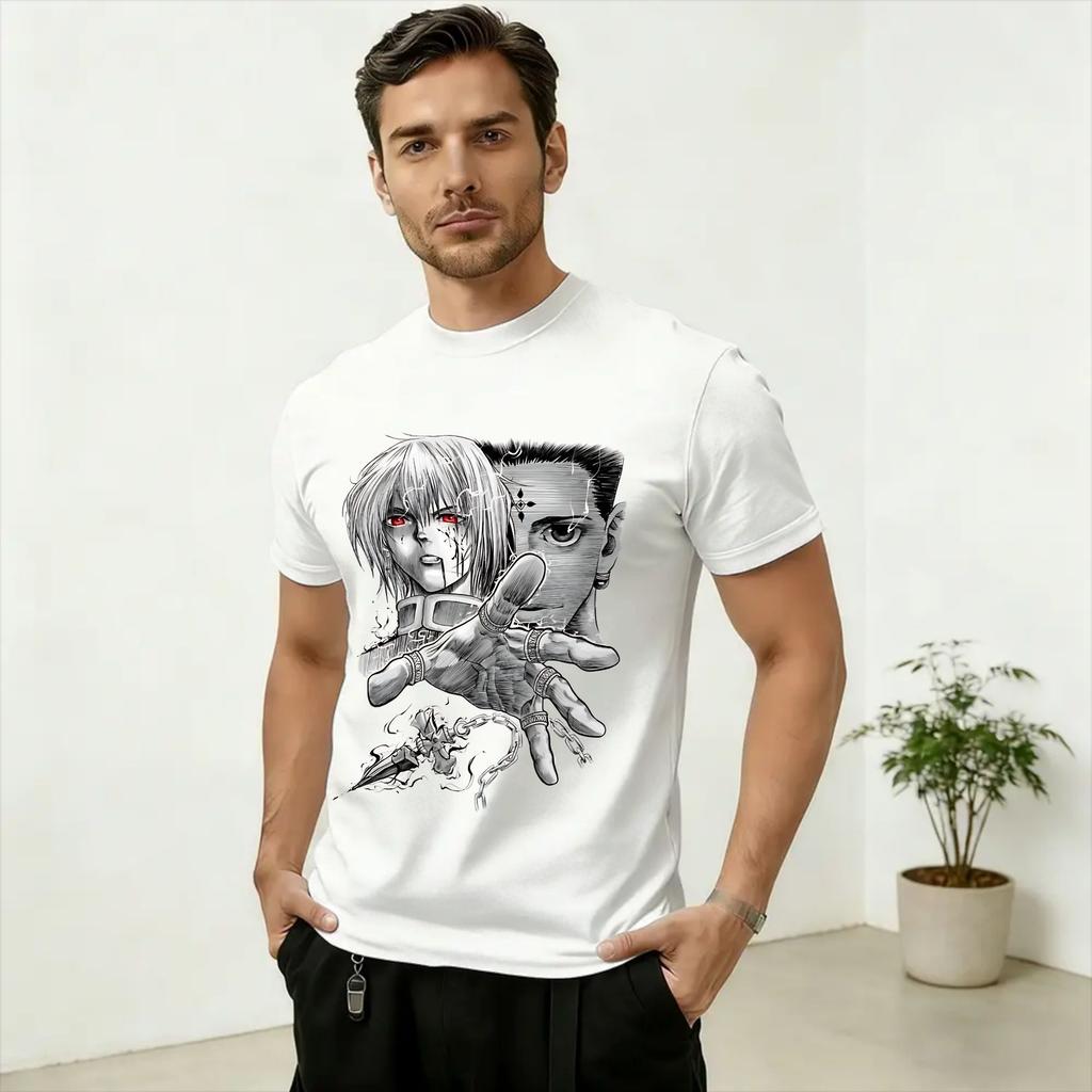 Kurapika T Shirt Unisexs Pure Cotton Vintage TShirt Round Neck Tee Shirt Short Sleeve Tops Plus Size