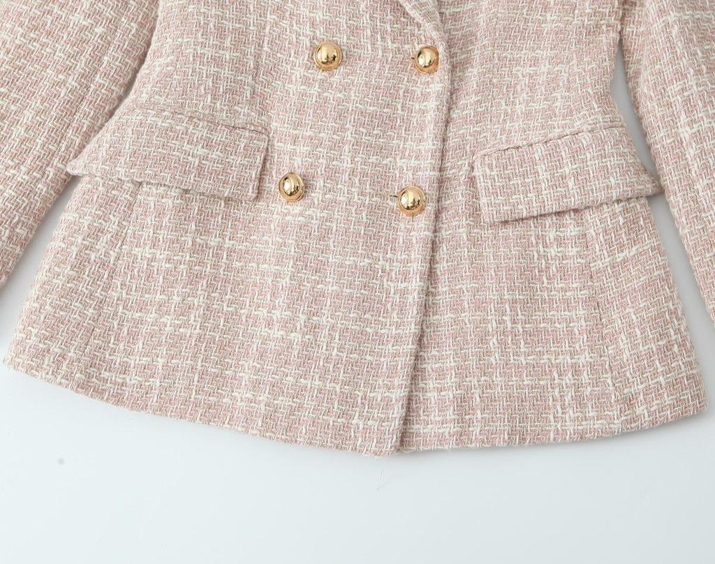 Autumn European & American Style Women's Double-Breasted Mid-Length Knitted Coat (9192156)