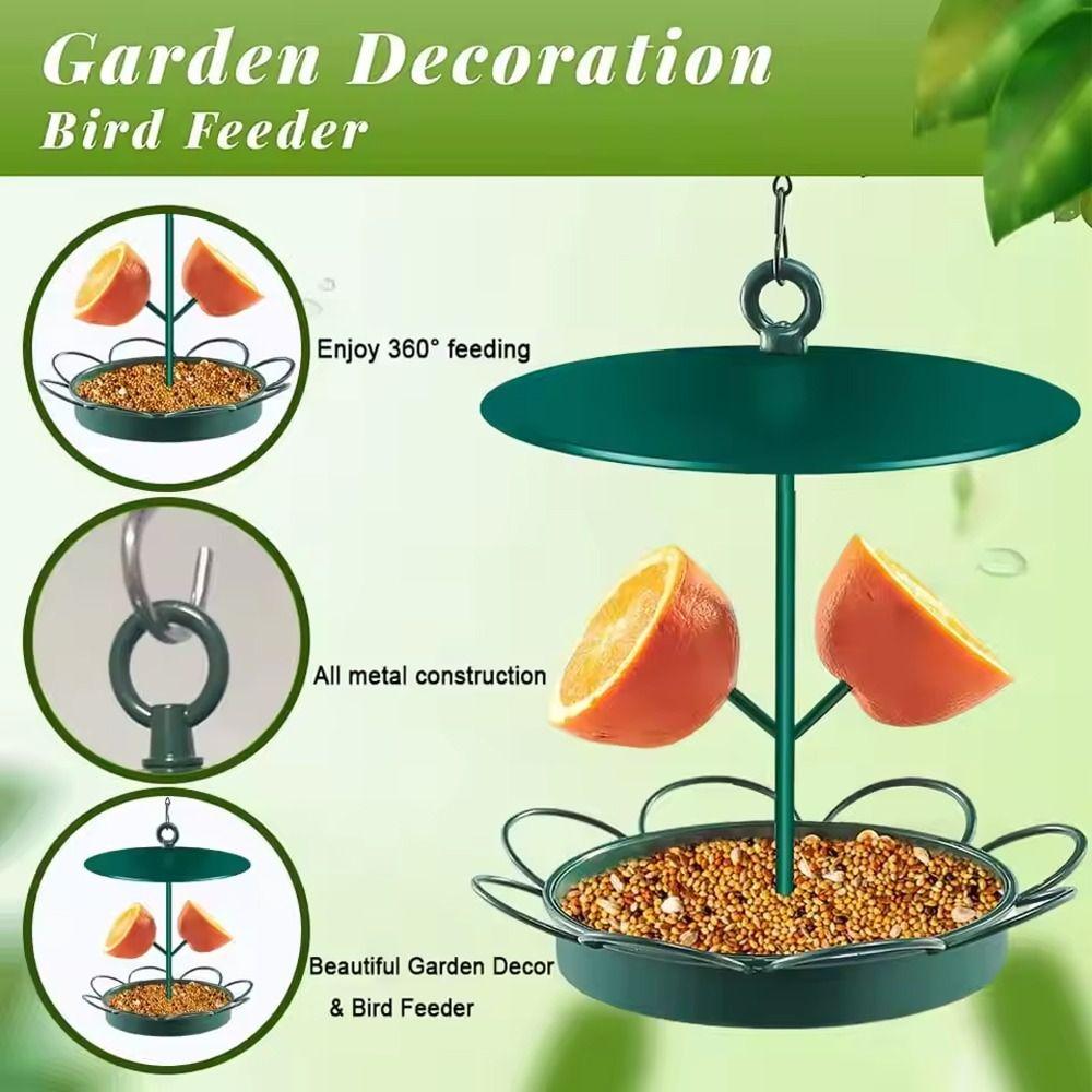 Large Capacity Metal Wild Bird Feeder Detachable Bird Feeding Tray Bird Bathtub  Bird Lovers