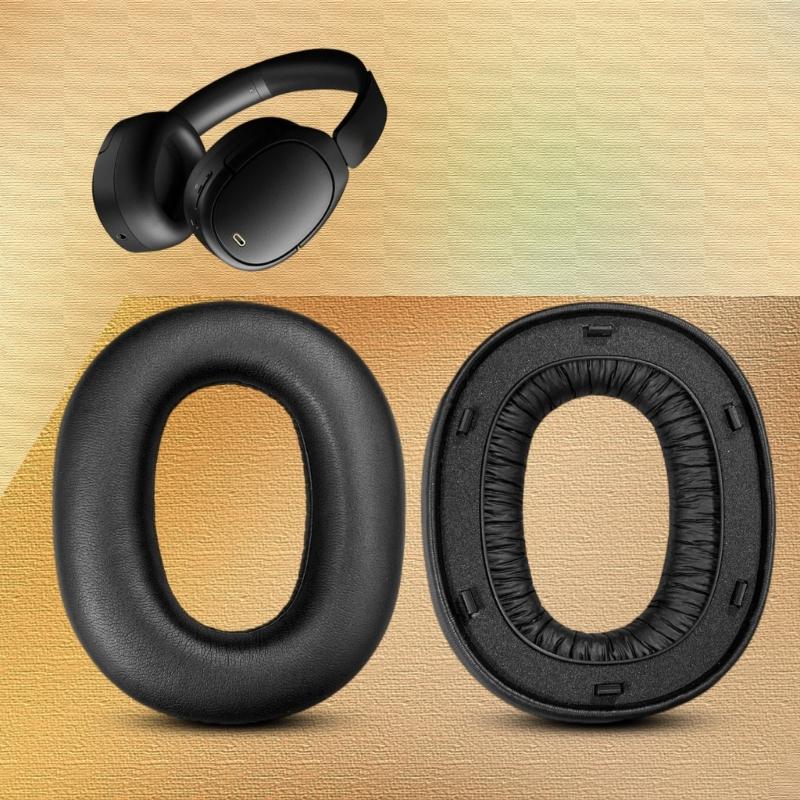 Soft Protein Leather Replacement Ear Pads Noise Isolating Design Breathable Foam Cushions Quick Installation Multi Devic