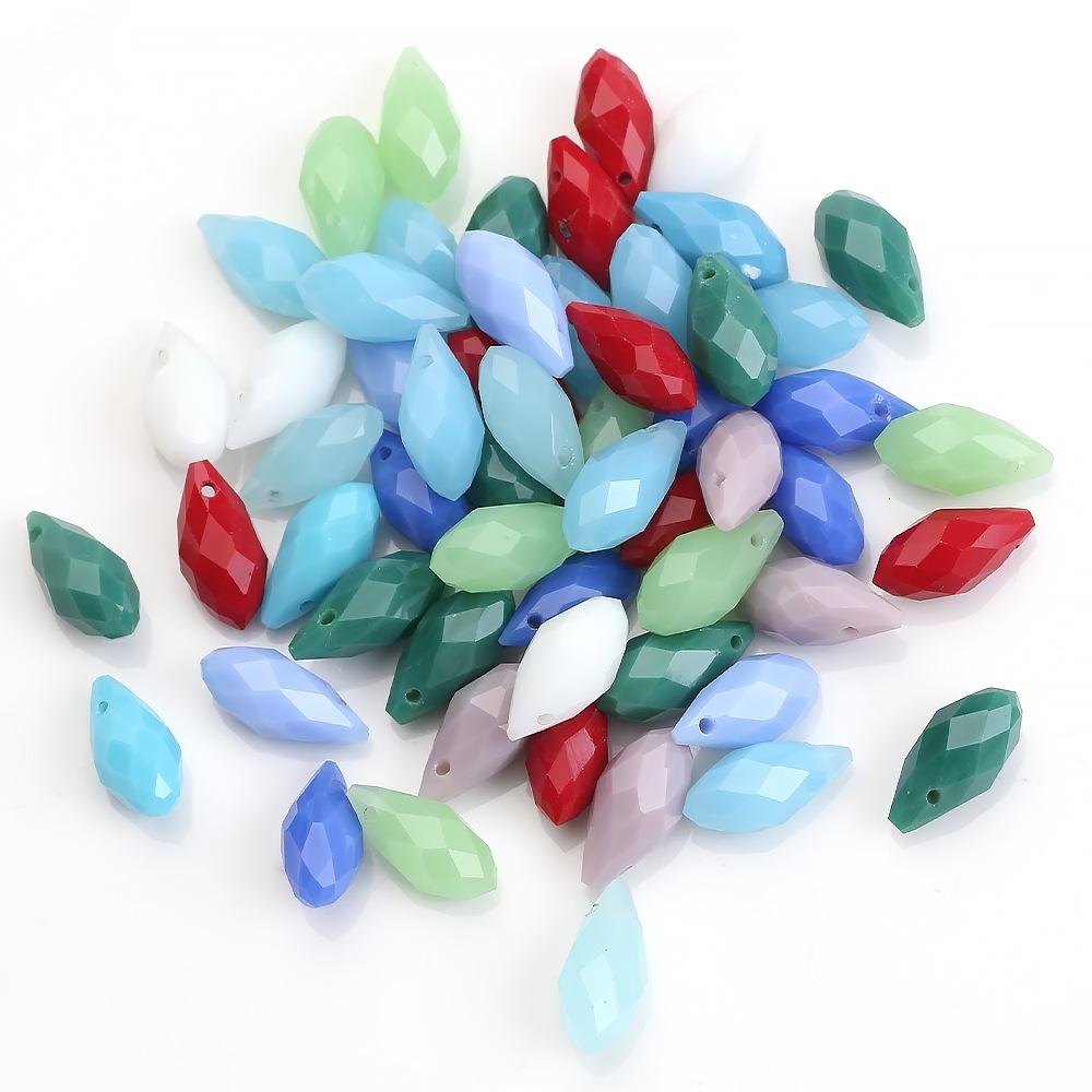 Crystal Glass Teardrop Beads 6x12MM Horizontal Hole for Handmade Jewelry DIY.