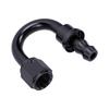 AN6 180 Degree Push Lock Hose Fitting Aluminum Alloy Hose End Fitting for Fuel Oil Cooler Lines