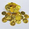 10pcs Pirates Gold Coins Plastic Gold Coins Props Game Accessary Funny Playing Toys for Kids Children Gold Coins Props (Golden)
