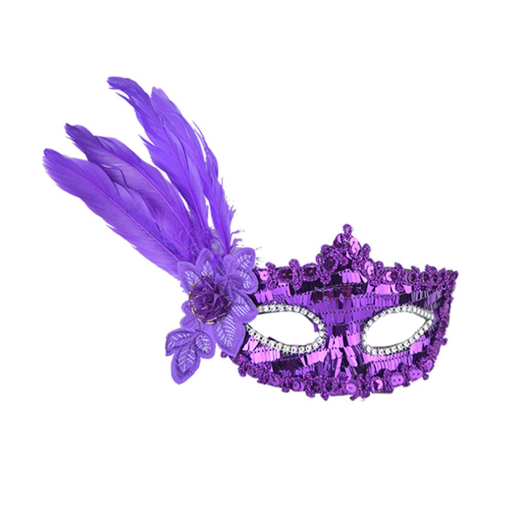 Paiete cu pene sexy Mască de față elegantă pentru ochi Bal mascat Petrecere de carnaval