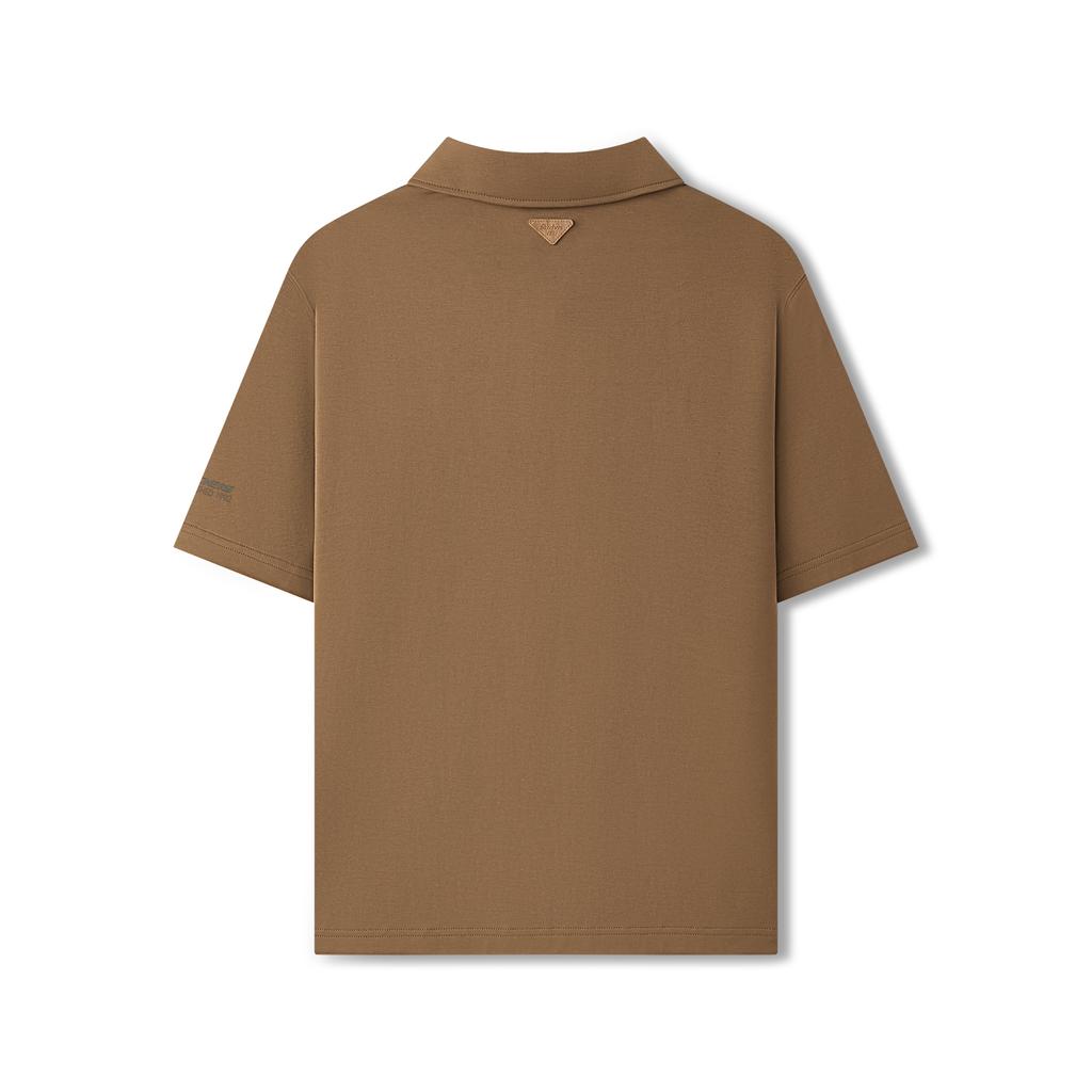 Skechers Knitted Simple Versatile Solid Color Short Sleeve Polo Shirt Men tops L226M003-04PB