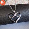 Hi Trendy Silver Color Heart Necklace Women Infinity Pendant Chain Necklace Wedding Party Jewelry Anniversary Gifts