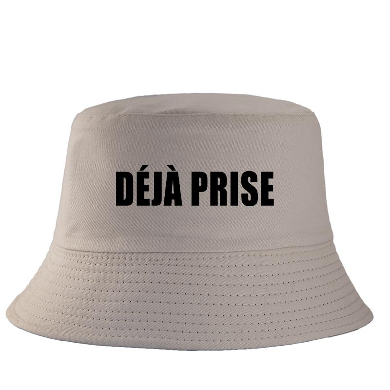 Dj Pris(e) Letter Bob Imprim Reversible Bucket Hat Women Unisex Travel Casual FisherUnisex Cap Girl Boy Cotton Panama Hat