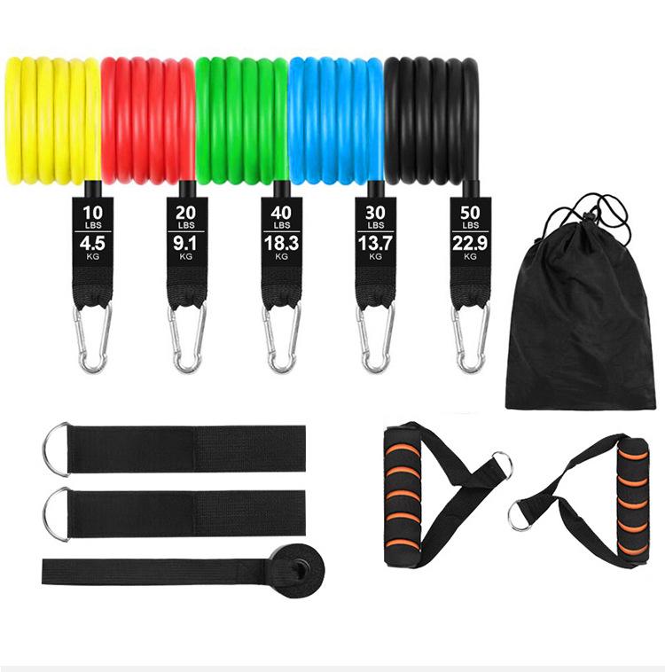 11-Piece Fitness Muscle Training Belt & Pull Rope Set