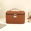 Cosmetic bag women's large-capacity high-end checkerboard storage bag waterproof portable travel portable cosmetic case